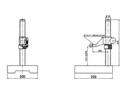 This is the example which put upper and lower metal fittings for comparator together with surface plate.