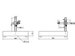 This is the example which put upper and lower metal fittings for comparator together with stone base.